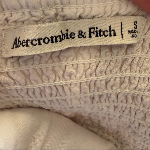 Abercrombie & Fitch Women’s Sweetheart Floral Babydoll Mini Linen Blend Dress, S - Picture 3 of 9